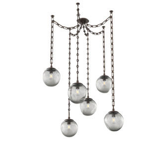 Aster Round 6pc Swag Multi-Pendant Chain (Bulb) (1289|SNB0062-06-FB-S-CH3-E2)
