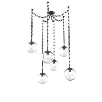 Aster Round 6pc Swag Multi-Pendant Chain (Bulb) (1289|SNB0062-06-FB-C-CH3-E2)