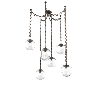 Aster Round 6pc Swag Multi-Pendant Chain (Bulb) (1289|SNB0062-06-FB-C-CH2-E2)