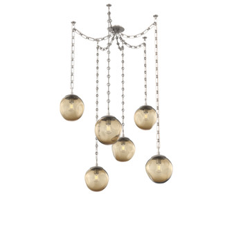 Aster Round 6pc Swag Multi-Pendant Chain (Bulb) (1289|SNB0062-06-BS-B-CH3-E2)