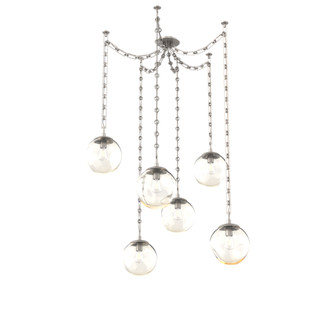 Aster Round 6pc Swag Multi-Pendant Chain (Bulb) (1289|SNB0062-06-BS-A-CH3-E2)