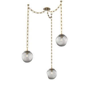 Aster Round 3pc Swag Multi-Pendant Chain (Bulb) (1289|SNB0062-03-GB-S-CH3-E2)