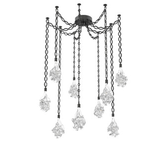 Blossom Round 9pc Swag Multi-Pendant Chain (1289|SNB0059-09-MB-BC-CH2-L3)
