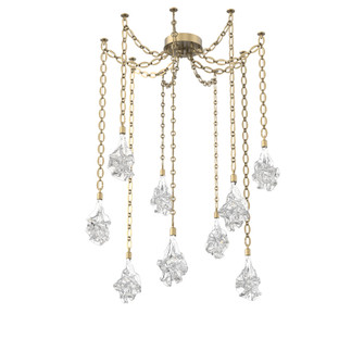 Blossom Round 9pc Swag Multi-Pendant Chain (1289|SNB0059-09-GB-BC-CH2-L3)