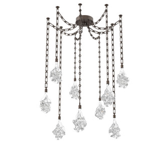 Blossom Round 9pc Swag Multi-Pendant Chain (1289|SNB0059-09-FB-BC-CH3-L1)