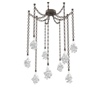 Blossom Round 9pc Swag Multi-Pendant Chain (1289|SNB0059-09-FB-BC-CH2-L1)