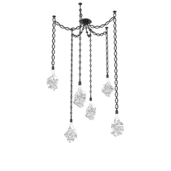Blossom Round 6pc Swag Multi-Pendant Chain (1289|SNB0059-06-MB-BC-CH2-L3)