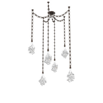 Blossom Round 6pc Swag Multi-Pendant Chain (1289|SNB0059-06-FB-BC-CH3-L1)