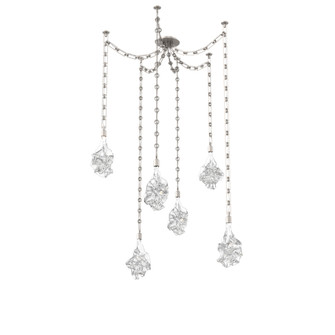 Blossom Round 6pc Swag Multi-Pendant Chain (1289|SNB0059-06-BS-BC-CH3-L3)