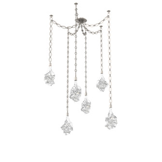 Blossom Round 6pc Swag Multi-Pendant Chain (1289|SNB0059-06-BS-BC-CH2-L3)