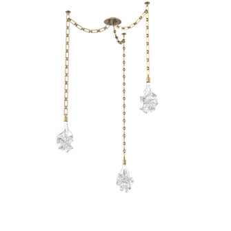 Blossom Round 3pc Swag Multi-Pendant Chain (1289|SNB0059-03-GB-BC-CH3-L3)