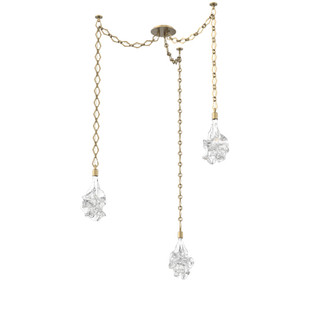 Blossom Round 3pc Swag Multi-Pendant Chain (1289|SNB0059-03-GB-BC-CH1-L3)