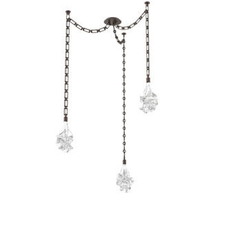 Blossom Round 3pc Swag Multi-Pendant Chain (1289|SNB0059-03-FB-BC-CH3-L3)