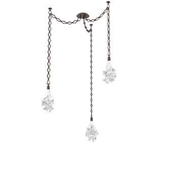 Blossom Round 3pc Swag Multi-Pendant Chain (1289|SNB0059-03-FB-BC-CH1-L3)