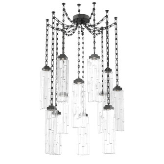 Ledgestone Round Chain 12pc Swag Multi-Pendant (1289|SNB0056-12-MB-LC-CH3-L1)