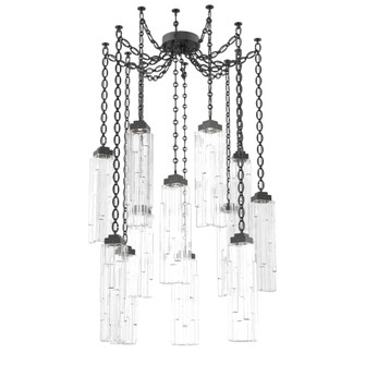 Ledgestone Round Chain 12pc Swag Multi-Pendant (1289|SNB0056-12-MB-LC-CH2-L1)