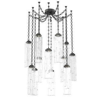 Ledgestone Round Chain 12pc Swag Multi-Pendant (1289|SNB0056-12-MB-LC-CH1-L3)