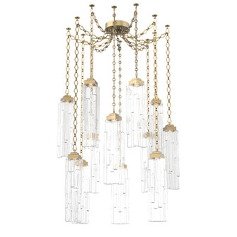 Ledgestone Round Chain 12pc Swag Multi-Pendant (1289|SNB0056-12-GB-LC-CH1-L3)