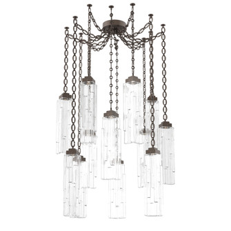 Ledgestone Round Chain 12pc Swag Multi-Pendant (1289|SNB0056-12-FB-LC-CH2-L1)