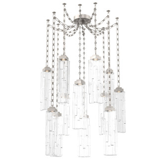 Ledgestone Round Chain 12pc Swag Multi-Pendant (1289|SNB0056-12-BS-LC-CH3-L3)