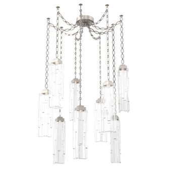 Ledgestone Round Chain 9pc Swag Multi-Pendant (1289|SNB0056-09-BS-LC-CH2-L3)