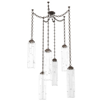 Ledgestone Round Chain 6pc Swag Multi-Pendant (1289|SNB0056-06-FB-LC-CH1-L1)