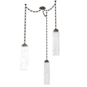 Ledgestone Round Chain 3pc Swag Multi-Pendant (1289|SNB0056-03-FB-LC-CH3-L1)