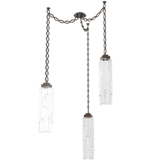 Ledgestone Round Chain 3pc Swag Multi-Pendant (1289|SNB0056-03-FB-LC-CH2-L1)