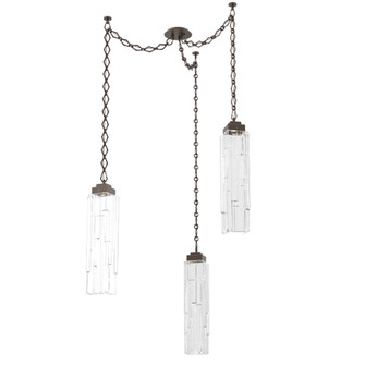 Ledgestone Round Chain 3pc Swag Multi-Pendant (1289|SNB0056-03-FB-LC-CH1-L3)