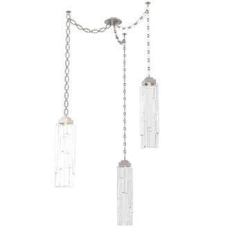 Ledgestone Round Chain 3pc Swag Multi-Pendant (1289|SNB0056-03-BS-LC-CH2-L3)