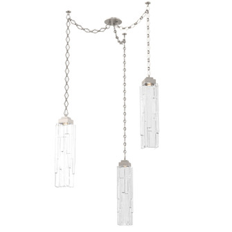 Ledgestone Round Chain 3pc Swag Multi-Pendant (1289|SNB0056-03-BS-LC-CH1-L3)
