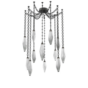 Rock Crystal Round Chain 12pc Swag Multi-Pendant (1289|SNB0050-12-MB-CS-CH2-L1)