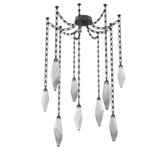 Rock Crystal Round Chain 9pc Swag Multi-Pendant (1289|SNB0050-09-MB-CS-CH3-L3)
