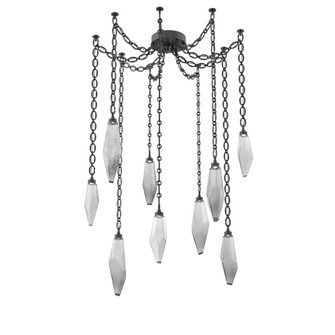 Rock Crystal Round Chain 9pc Swag Multi-Pendant (1289|SNB0050-09-MB-CS-CH2-L1)