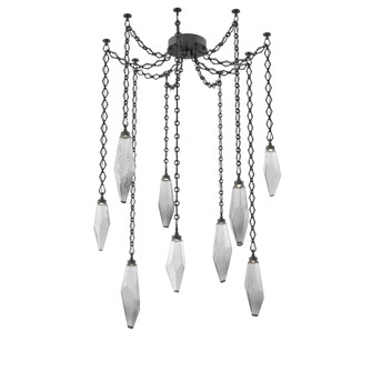 Rock Crystal Round Chain 9pc Swag Multi-Pendant (1289|SNB0050-09-MB-CS-CH1-L3)
