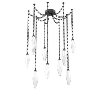 Rock Crystal Round Chain 9pc Swag Multi-Pendant (1289|SNB0050-09-MB-CC-CH3-L3)