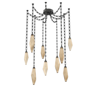 Rock Crystal Round Chain 9pc Swag Multi-Pendant (1289|SNB0050-09-MB-CB-CH3-L1)