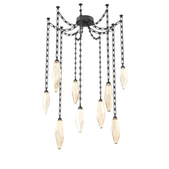 Rock Crystal Round Chain 9pc Swag Multi-Pendant (1289|SNB0050-09-MB-CA-CH3-L1)
