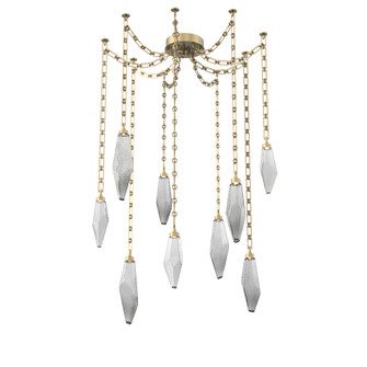 Rock Crystal Round Chain 9pc Swag Multi-Pendant (1289|SNB0050-09-GB-CS-CH3-L1)