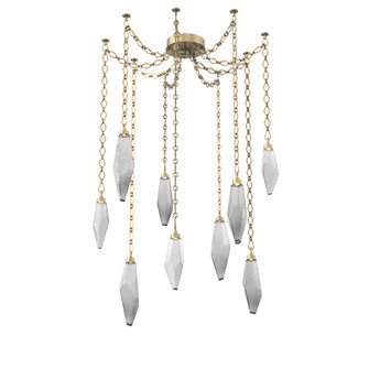 Rock Crystal Round Chain 9pc Swag Multi-Pendant (1289|SNB0050-09-GB-CS-CH1-L1)