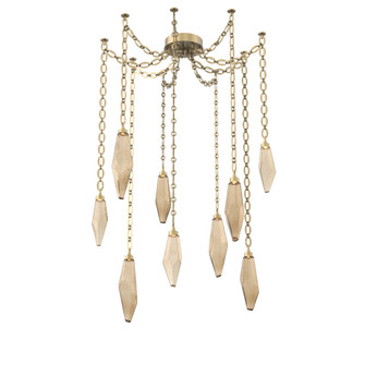 Rock Crystal Round Chain 9pc Swag Multi-Pendant (1289|SNB0050-09-GB-CB-CH2-L3)
