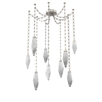 Rock Crystal Round Chain 9pc Swag Multi-Pendant (1289|SNB0050-09-BS-CS-CH3-L3)