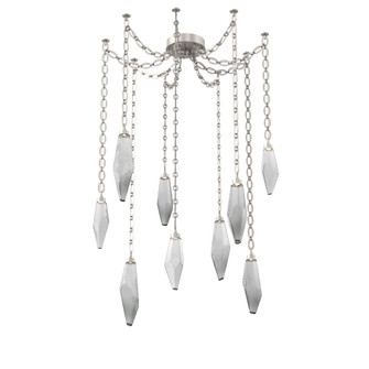 Rock Crystal Round Chain 9pc Swag Multi-Pendant (1289|SNB0050-09-BS-CS-CH2-L1)