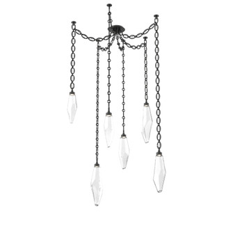 Rock Crystal Round Chain 6pc Swag Multi-Pendant (1289|SNB0050-06-MB-CC-CH2-L1)