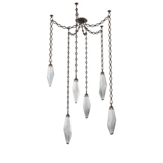 Rock Crystal Round Chain 6pc Swag Multi-Pendant (1289|SNB0050-06-FB-CS-CH1-L1)