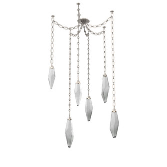Rock Crystal Round Chain 6pc Swag Multi-Pendant (1289|SNB0050-06-BS-CS-CH2-L3)