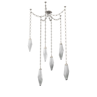 Rock Crystal Round Chain 6pc Swag Multi-Pendant (1289|SNB0050-06-BS-CS-CH1-L3)