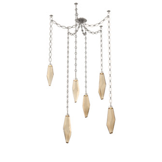 Rock Crystal Round Chain 6pc Swag Multi-Pendant (1289|SNB0050-06-BS-CB-CH2-L3)