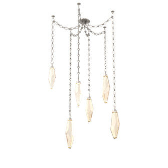Rock Crystal Round Chain 6pc Swag Multi-Pendant (1289|SNB0050-06-BS-CA-CH1-L3)