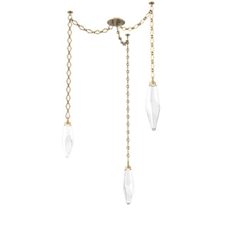 Rock Crystal Round Chain 3pc Swag Multi-Pendant (1289|SNB0050-03-GB-CC-CH1-L3)